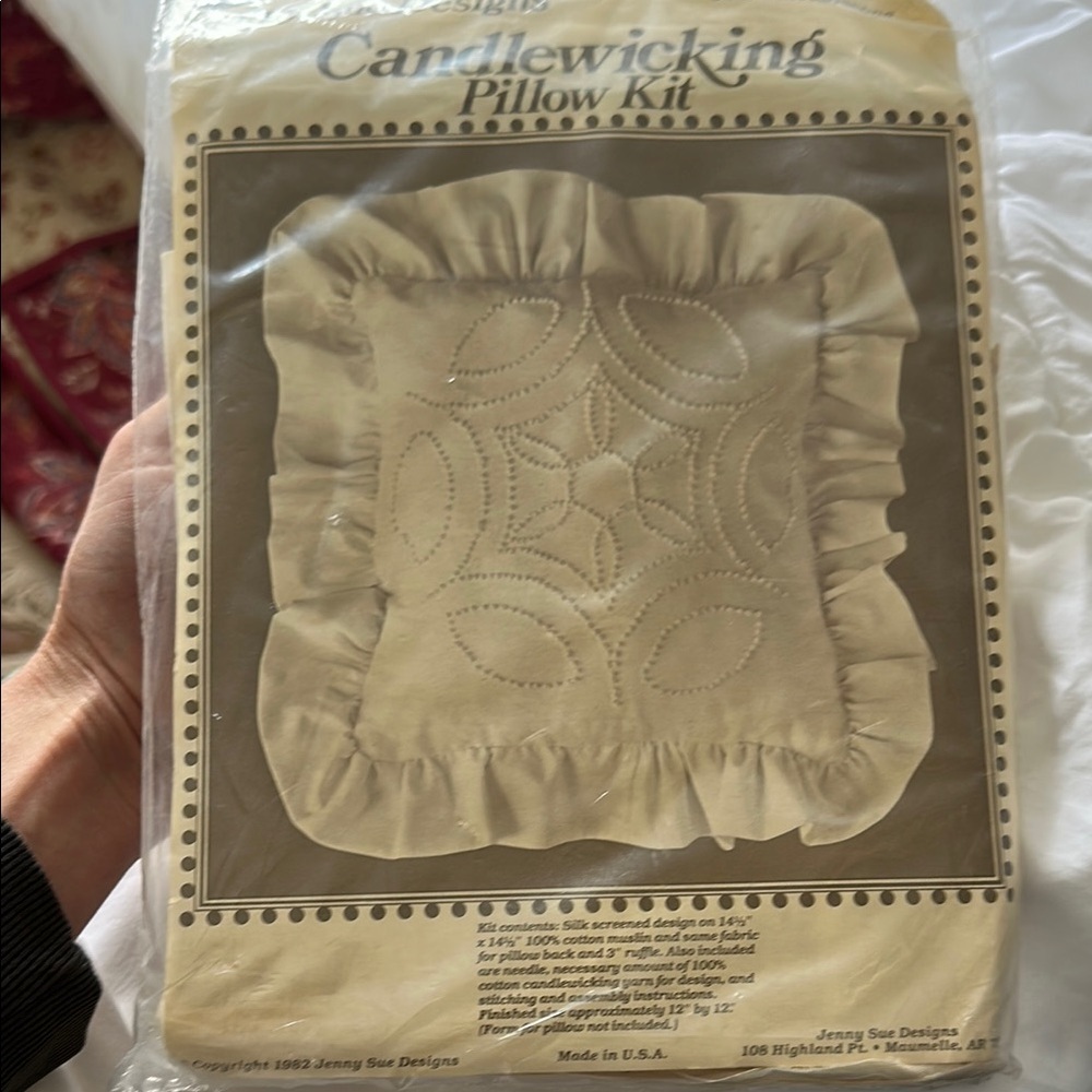Vintage Cream Ruffled Pillow Sham with Textured Detail